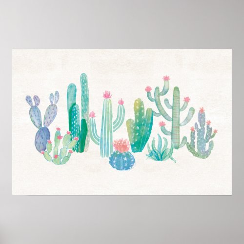 Bohemian Cactus Poster