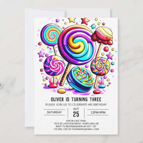 Bohemian Candy Online Birthday Invitation