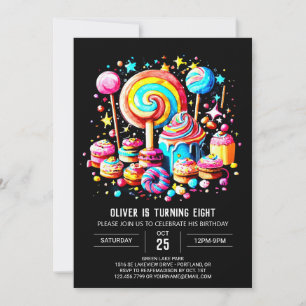 Bohemian Candy Wonderland Birthday Invitation
