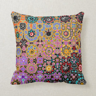 Bohemian Carpet Elegant Gustav Klimt Fantasy Throw Pillow