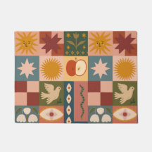 Bohemian Celestial Patchwork with Mystical Symbols