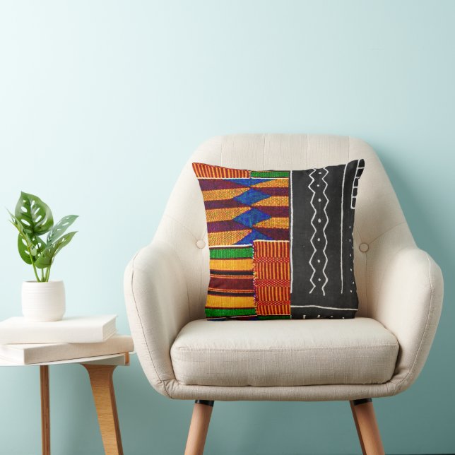 Bohemian Chic, African Spirit Throw Pillow (Chair)