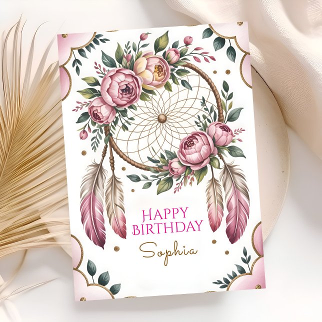 Bohemian Chic Birthday Wishes Card (Creator Uploaded)