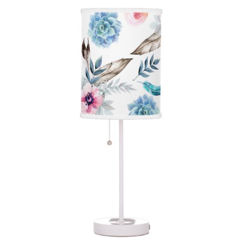 Bohemian Chic Floral Boho Girl Table Lamp