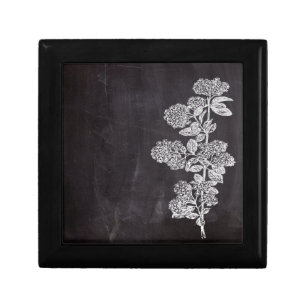 Bohemian Chic french country chalkboard botanical Gift Box