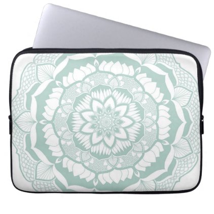 Bohemian Chic Henna Mehendi Mandala Pattern Laptop Sleeve