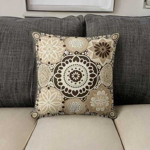 Bohemian Chic Neutral Colors Throw Pillow