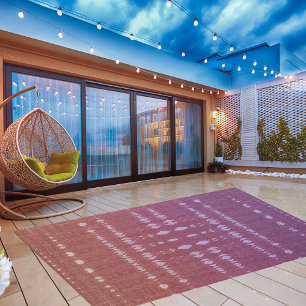 Bohemian Chic Ombre Abstract Diamond Pattern  Outdoor Rug