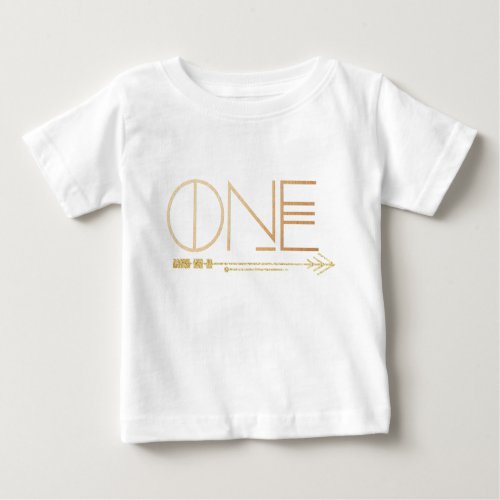 Bohemian Chic One  Tribal Gold Foil Baby T_Shirt