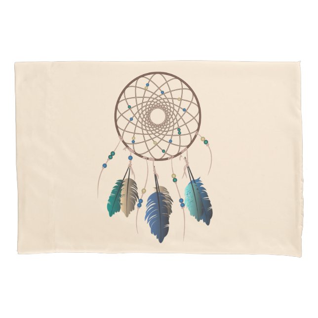 Bohemian Chic Tribal Dream Catcher Native Pillowcase (Front)