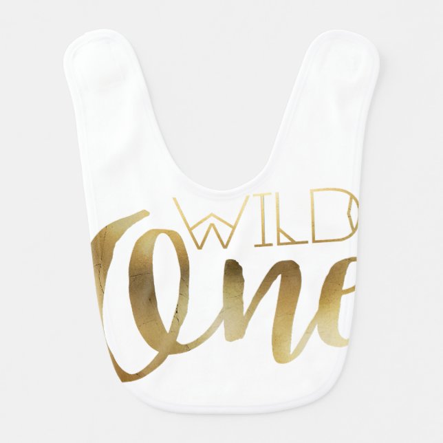 Bohemian Chic Wild One | Tribal Gold Foil Bib (Front)