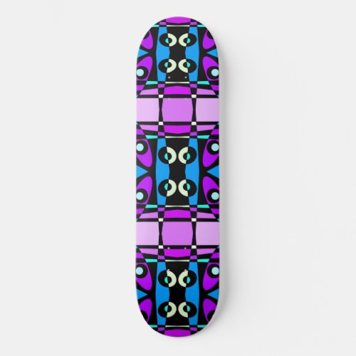 Bohemian Chintz 48 Purple Blue Black  Skateboard