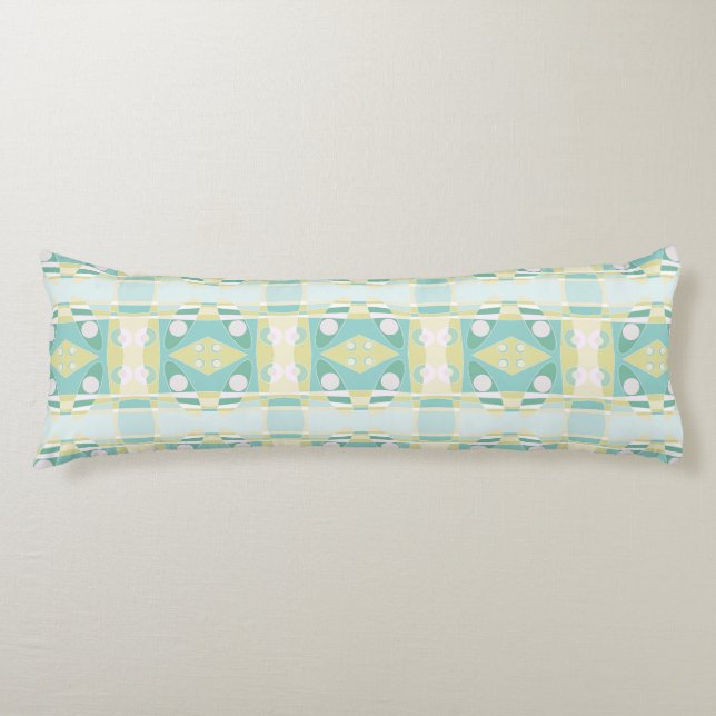 Bohemian Chintz 60 Olive Mint Green Body Pillow (Front)