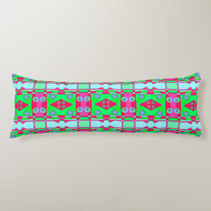 Bohemian Chintz 93 Green Red Pink Periwinkle Body Pillow
