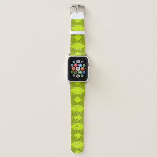 Bohemian Chintz Illustration Green Olive Avocado Apple Watch Band
