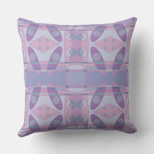 Bohemian Chintz New Dusty Pink Purple Blue Throw Pillow