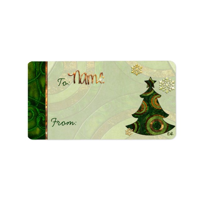 Bohemian Christmas Tree GIFTS or NAME TAG (Front)