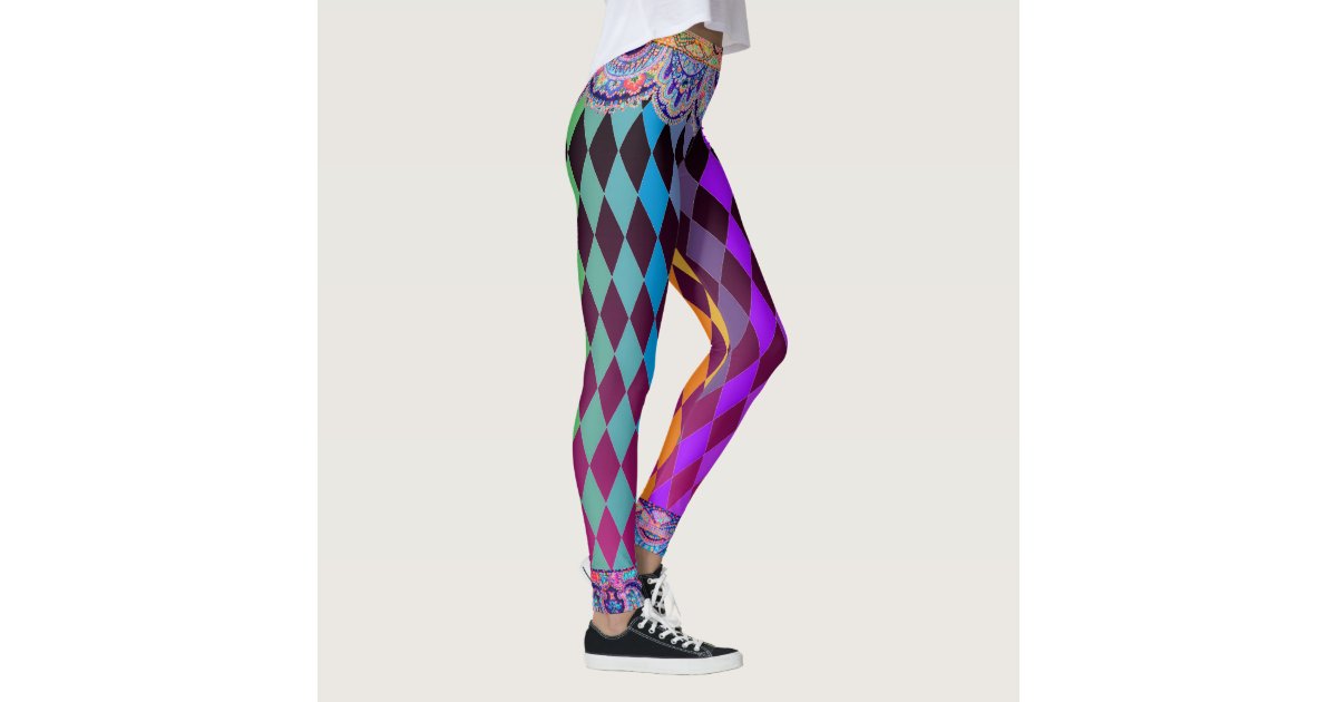 Bohemian Circus Magenta Jester Leggings