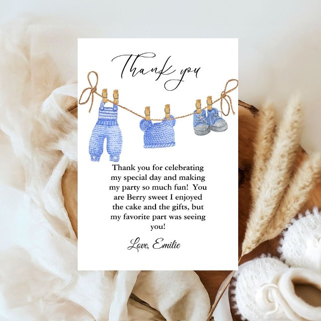 Bohemian Clothes Baby Shower Thank You Card (Creator Uploaded)