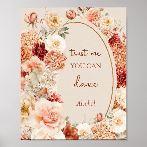 Bohemian colorful fall Trust me you can dance Poster