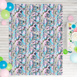 Bohemian Colorful Pastel Fractal Marble Abstract Outdoor Rug