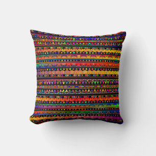 Bohemian Colorful Throw Pillow