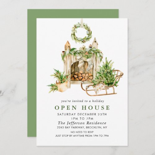 Bohemian Composition CHRISTMAS HOLIDAY OPEN HOUSE Invitation