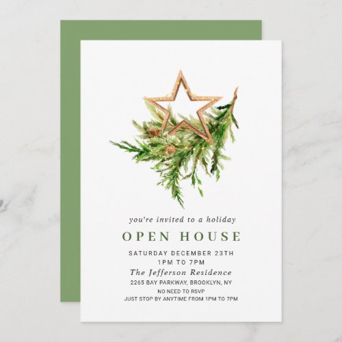 Bohemian Composition CHRISTMAS HOLIDAY OPEN HOUSE Invitation