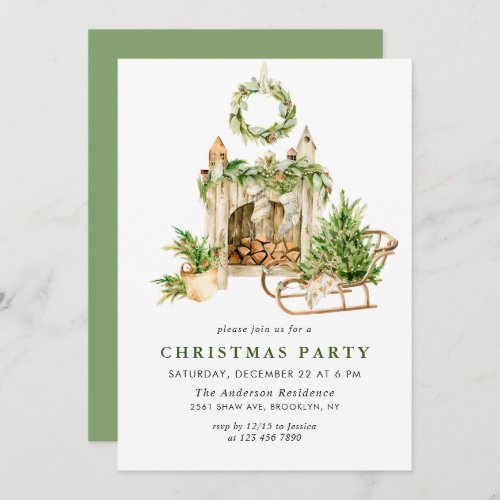 Bohemian Composition CHRISTMAS HOLIDAY Party Invitation