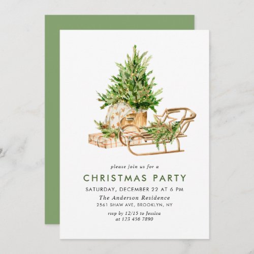 Bohemian Composition CHRISTMAS HOLIDAY Party Invitation