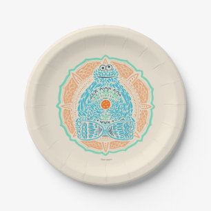 Bohemian Cookie Monster Paper Plates