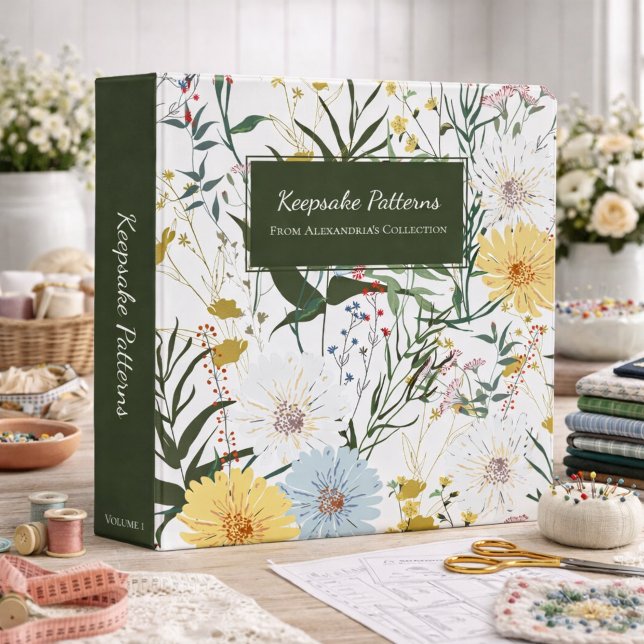 Bohemian Country Floral Pattern Keeper 3 Ring Binder (Creator Uploaded)