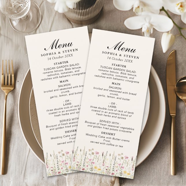 Bohemian Cream Floral Wedding  Program (Creator Uploaded)