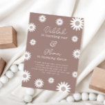 Bohemian Daisy Joint Birthday Invitation<br><div class="desc">A boho style Birthday invitation featuring a dusky pink,  earth toned background with white daisy flowers.</div>