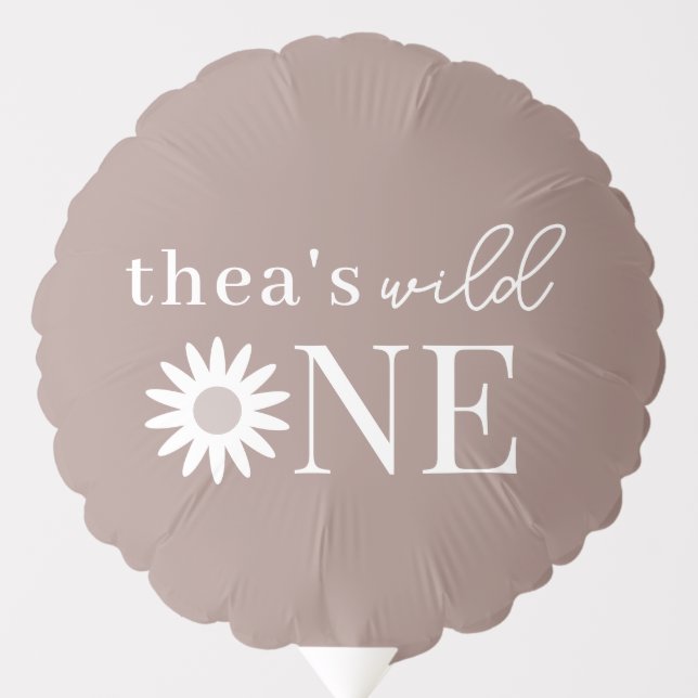 Bohemian Daisy Wild One Balloon (Front)