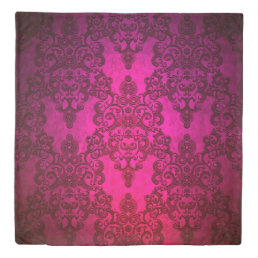 Bohemian Damask Gorgeous Deep Pinks Duvet Cover