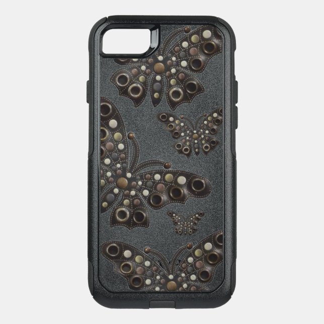 Bohemian Dark Leather Butterfly 6/6s Case (Back)