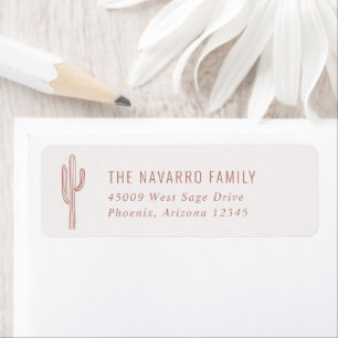 Bohemian Desert Cactus Address Label