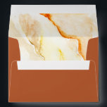 Bohemian Desert Watercolor Rust Return Address Envelope<br><div class="desc">Chic solid terracotta rust orange color 5x7 envelope with return address on back flap. Envelope is lined with a bohemian desert watercolor wash.</div>