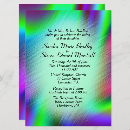 Bohemian Design Wedding Invitation  65 x 875