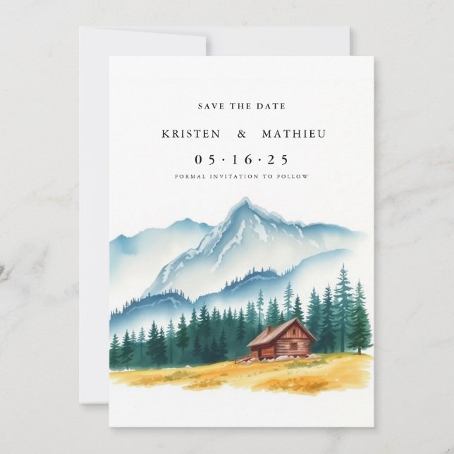 Bohemian Digital Mountain Save The Date (Front)