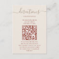 Bohemian Directions Digital Maps With QR Code Enclosure Card | Zazzle