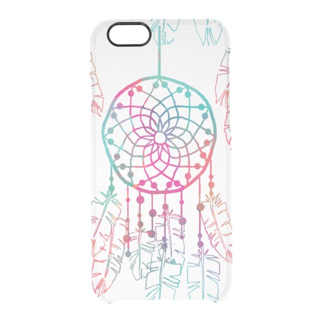 Bohemian Dream Catcher Feather iPhone 6 Clear Uncommon iPhone Case (Back)