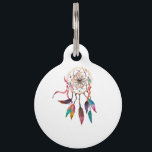 Bohemian Dreamcatcher in Vibrant Watercolor Paint Pet ID Tag<br><div class="desc">This artistic and hand painted bohemian dreamcatcher in vibrant and colorful watercolor is perfect for the trendy and stylish woman. Its cool and artsy print is great for many occasions and gifts; for yourself,  your friends,  or your family. Enjoy this boho and  hipster print for your next purchase!</div>