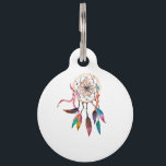 Bohemian Dreamcatcher in Vibrant Watercolor Paint Pet ID Tag<br><div class="desc">This artistic and hand painted bohemian dreamcatcher in vibrant and colorful watercolor is perfect for the trendy and stylish woman. Its cool and artsy print is great for many occasions and gifts; for yourself,  your friends,  or your family. Enjoy this boho and  hipster print for your next purchase!</div>