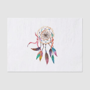 Bohemian Dreamcatcher in Vibrant Watercolor Paint Tissue Paper