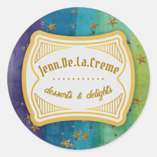 Bohemian Dreams Ombre Networking Classic Round Sticker