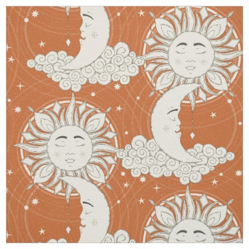bohemian dreams orange fabric