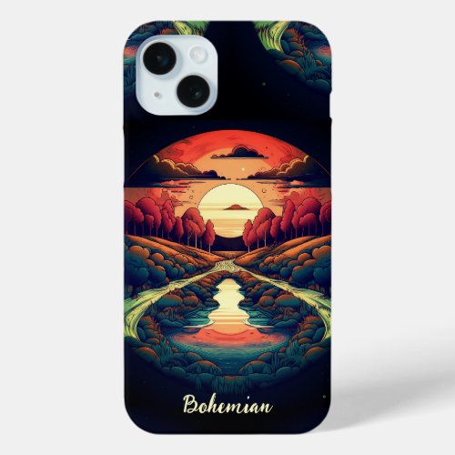 Bohemian Dreamy Landscapes 1 iPhone 15 Plus Case