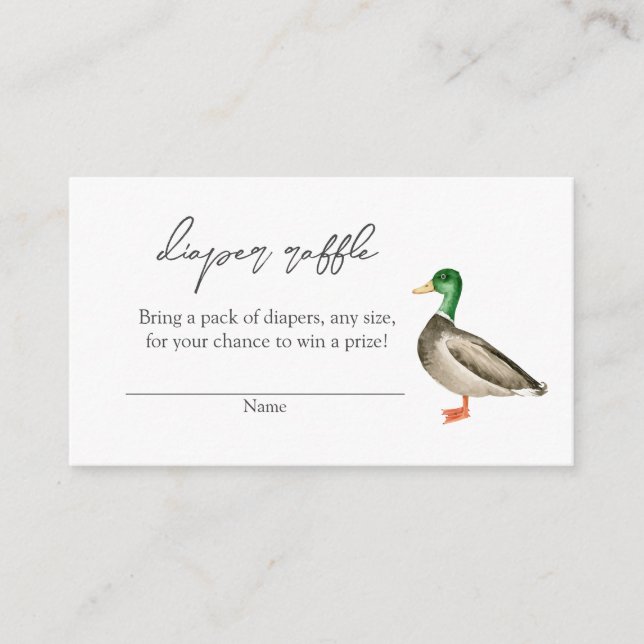 Bohemian Duck Raffle baby shower Insert (Front)